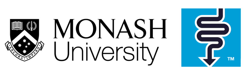 Logo Monash University vist i forbindelse med vår klinisk ernæringsfysiolog sitt engasjement i virksomheten.