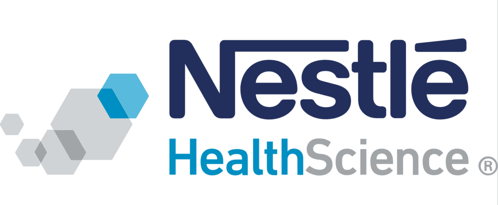 Logo Nestle Health Sciences vist i forbindelse med vårt samarbeid for kostholdsveiledning innen helse og sykdom.